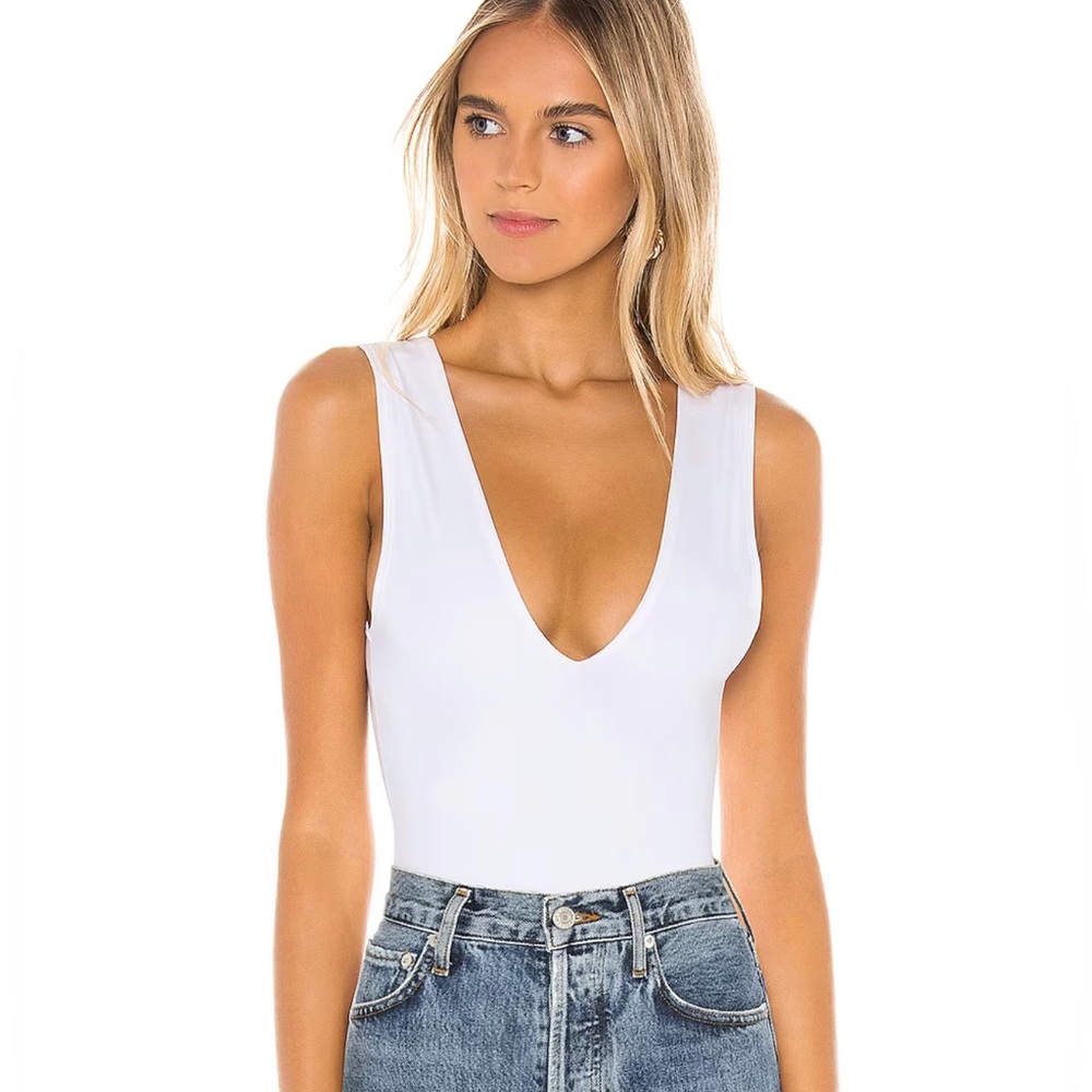 NWT free people keep it sleek bodysuit white small